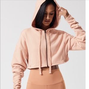 ALO YOGA cropped hooded jacket